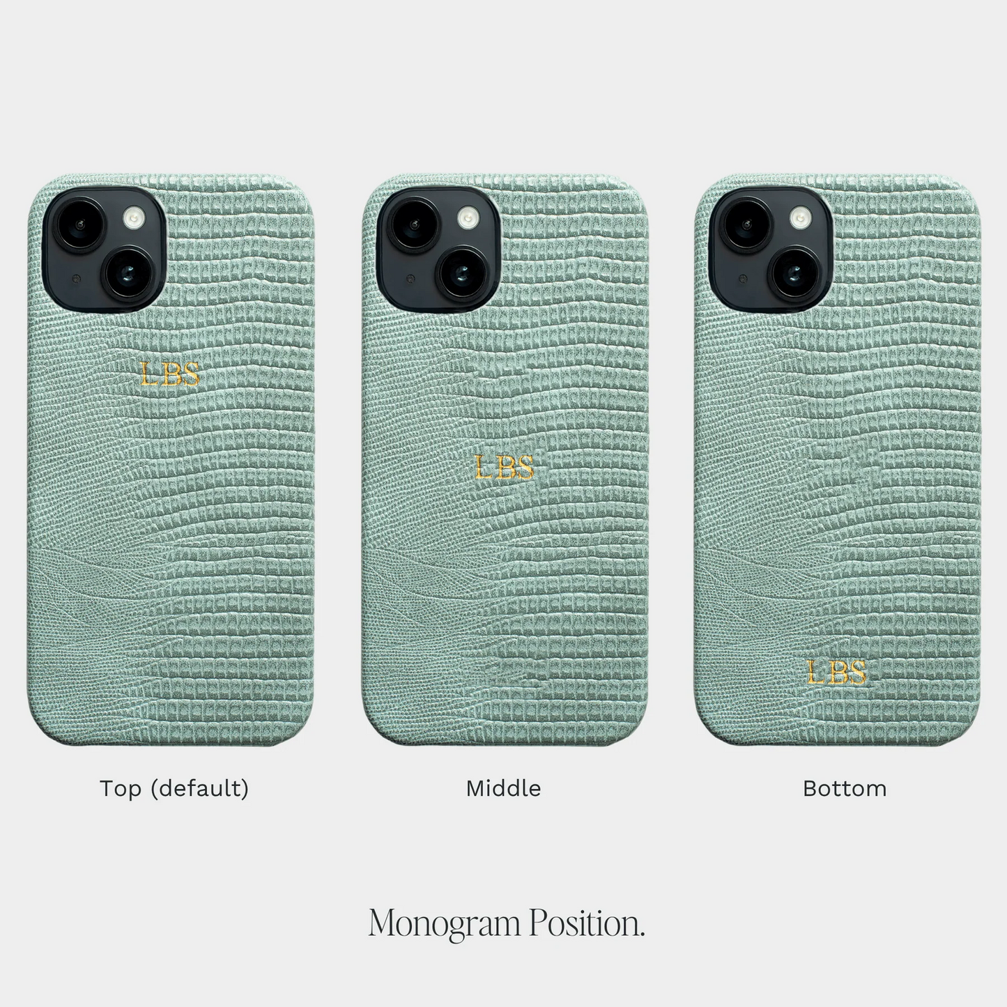 Lizzard Mint Static — Funda de Piel Personalizada