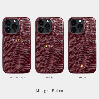 Lizzard Velvet Wine — Funda de Piel Personalizada