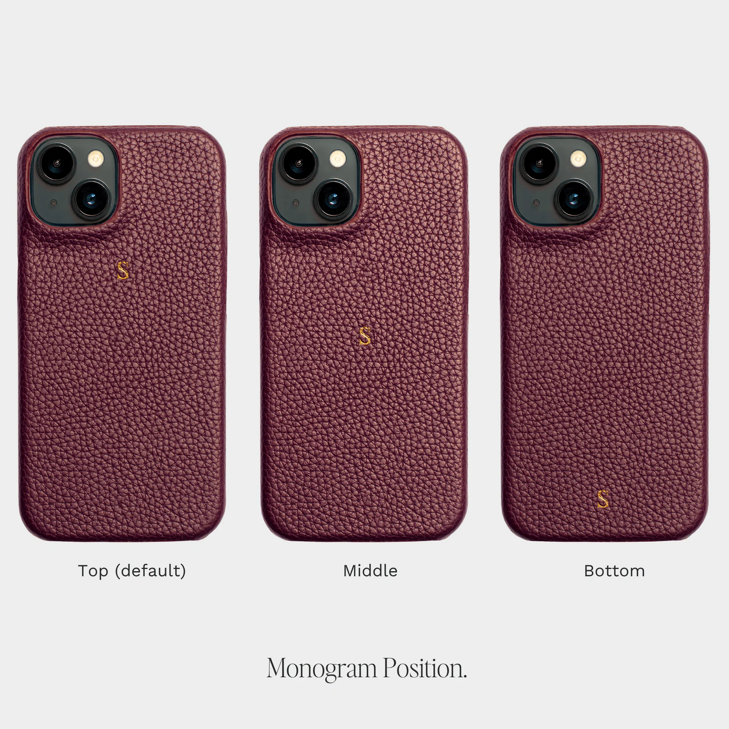 Pebble Velvet Wine — Funda de Piel Personalizada