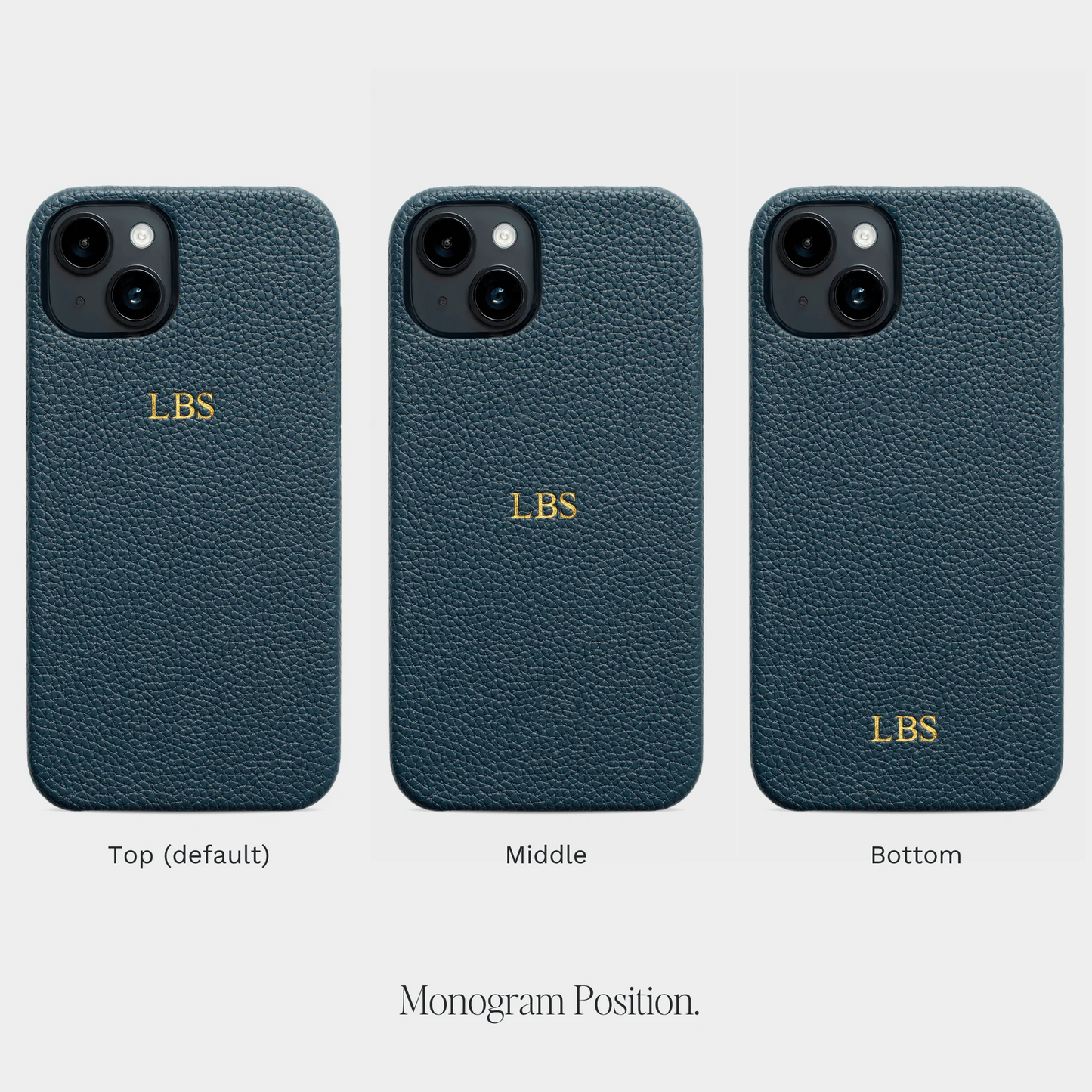Pebble Deep Cobalt — Funda de Piel Personalizada