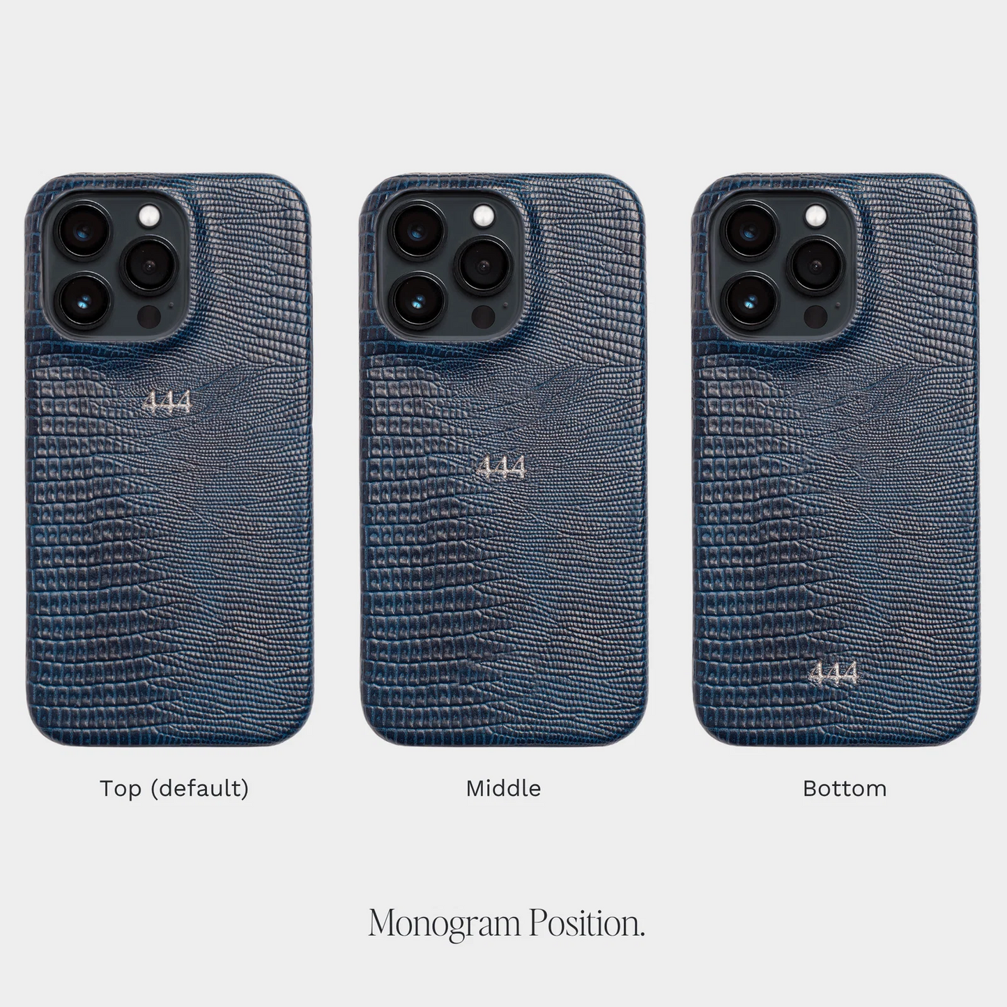 Lizzard Deep Cobalt — Funda de Piel Personalizada