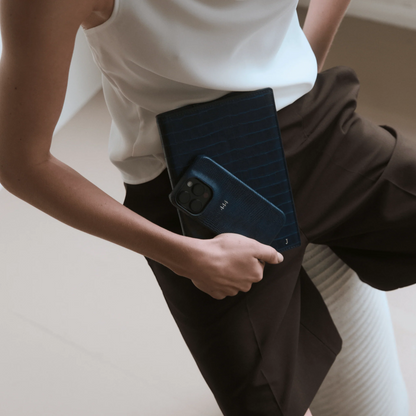 Lizzard Deep Cobalt — Funda de Piel Personalizada