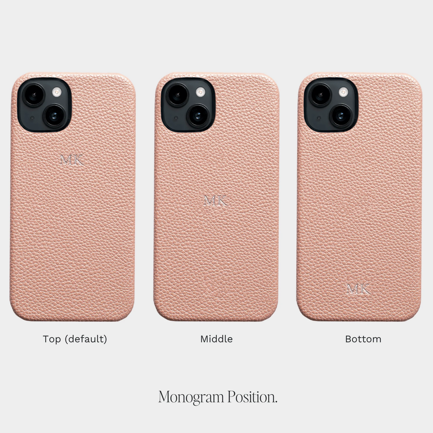 Pebble Rose Hush — Funda de Piel Personalizada