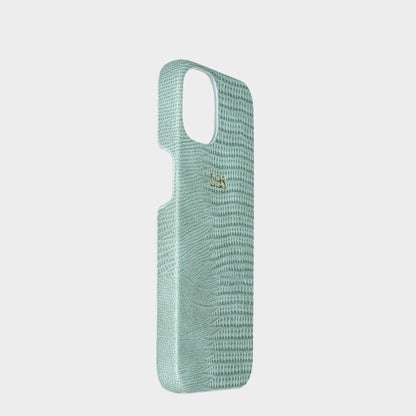 Lizzard Mint Static — Funda de Piel Personalizada