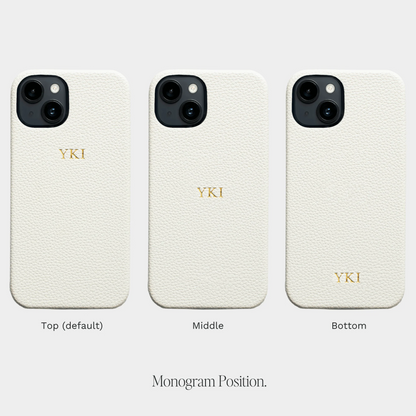 Pebble Crystal Hush — Funda de Piel Personalizada
