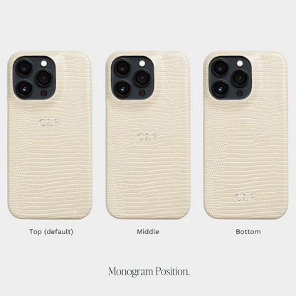 Lizzard Linen Tone — Funda de Piel Personalizada