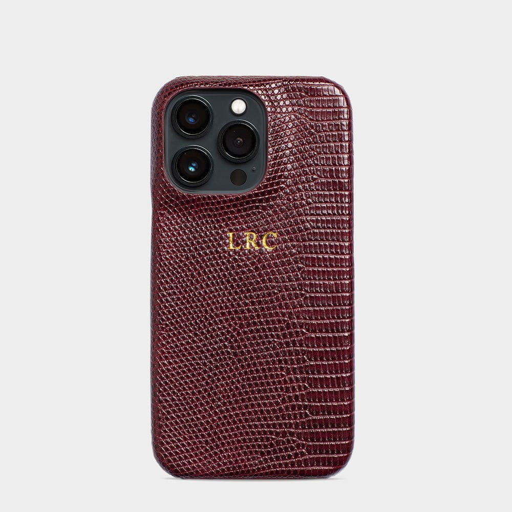 Lizzard Velvet Wine — Funda de Piel Personalizada