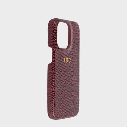 Lizzard Velvet Wine — Funda de Piel Personalizada
